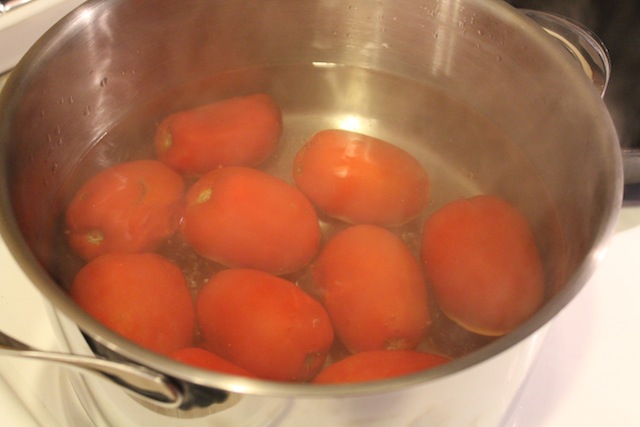 blanch tomatoes