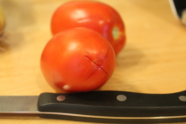 blanch tomatoes